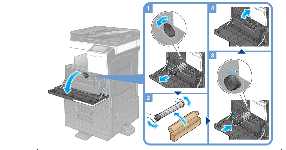 柯尼卡美能達(dá)BH227復(fù)印機(jī)碳粉更換圖解