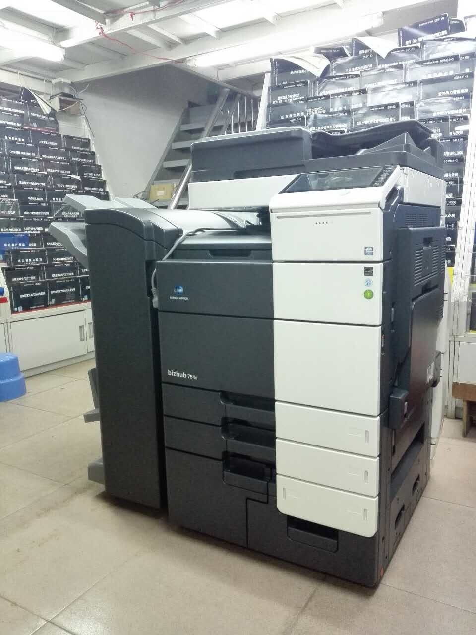 科頤辦公給圖書館安裝的柯尼卡美能達BH754e復印機