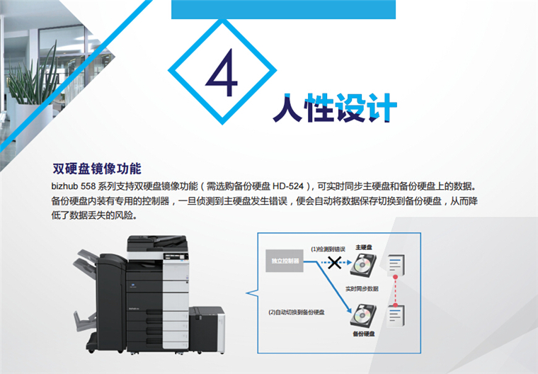 柯尼卡美能達368雙硬盤鏡像功能-科頤辦公