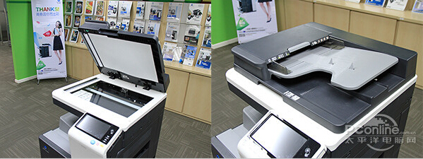 柯尼卡美能達C266采用的是平板掃描+自動輸稿器掃描的方式