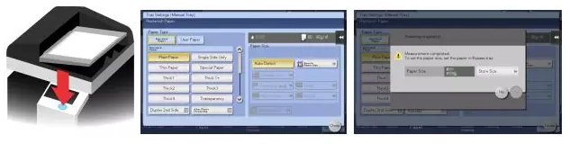 bizhub 658e系列新品配備的非常規紙張自動檢測功能